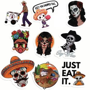 Imagem de Adesivos de orgulho mexicano para capacetes - Decalques culturais engraçados para laptops, garrafas de água | Presente de vinil à prova d'água para trabalhadores da construção civil e escritório