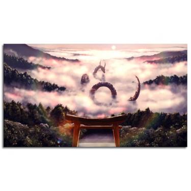 Imagem de 1104 Sunset Canvas Prints Toril Dragon Poster Wall Art For Home 1 peça Decorações Noframed 33.0 cmx20.3 cm