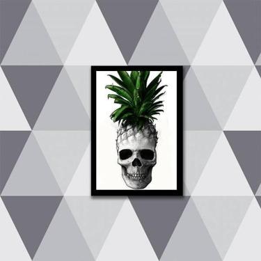 Imagem de Quadro Caveira Abacaxi 45X34Cm - Com Vidro Moldura Preta