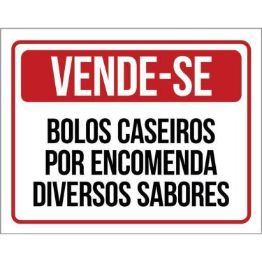 Imagem de Placa Vende-Se Bolos Caseiros Por Encomenda 36X46