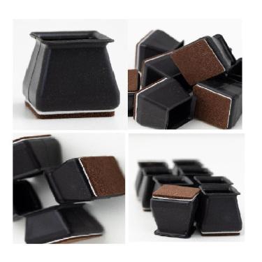 Imagem de Kit 4 Pronteira Com Feltro Pes Cadeira Mesa Pé Quadrado