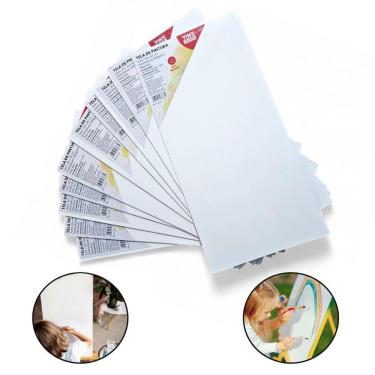 Imagem de Kit 10 Telas De Pintura Fina 20x40 100% Algodão Pronta