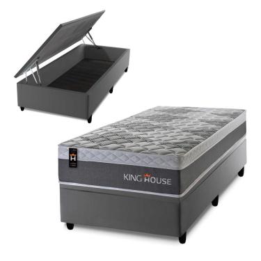 Imagem de Cama Box Baú Sheffield 96x203 C/ Molas Ensacadas King House