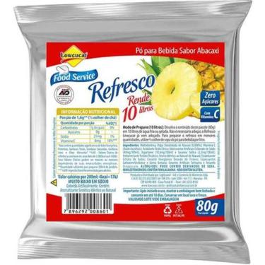 Imagem de Suco Zero Açúcar Abacaxi Pó Lowçucar 80g Rende 10 Litros Food Service 
