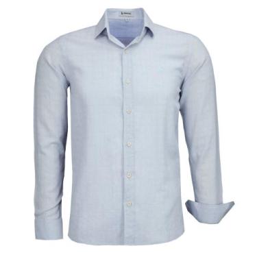 Imagem de Camisa Social Amil Masculina Linho Comfort Manga Longa Sem Bolso 1881 