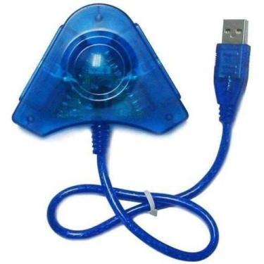 Imagem de Adaptador Usb Duplo Para Controles Ps2 Ps1 Para Ps3 E Pc - Playgame - 