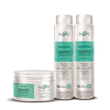 Imagem de Kit Vegano Cachos Divinos Shampoo Leave In Máscara De Sírius (300ml)