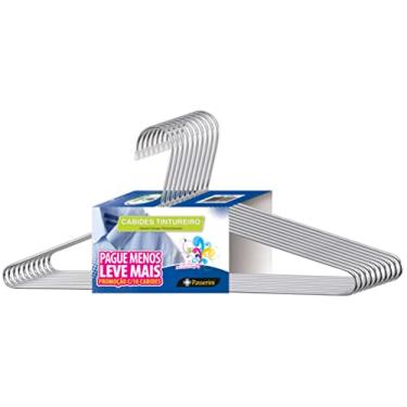 Imagem de Cabide Tintureiro Cromado Organização Roupa Armario - Kit com 10 unidades