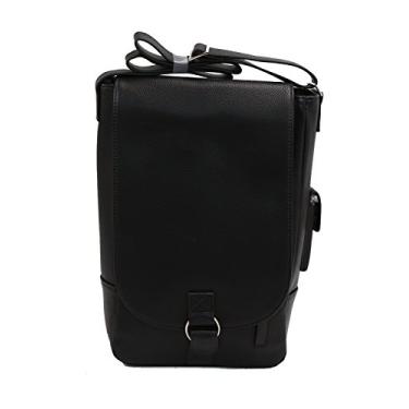 Imagem de Bolsa de viagem de luxo para vinhos/bolsa carteiro de couro genuíno com 2 garrafas de vinho/forro isolado com alça de ombro fácil de carregar/saca-rolhas incluído/ótimo presente