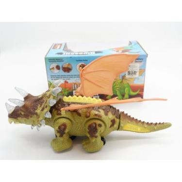 Imagem de Dinossauro Triceratops Jurassic World Anda Com Som E Luz. - Dm Toys