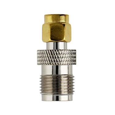 Imagem de Bettomshin 1 peça SMA macho para TNC fêmea RF conector adaptador coaxial para antenas dispositivos LAN sem fio cobre puro banhado a ouro reto