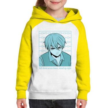 Imagem de Moletom Infantil Fall Down Seven Times, Stand Up Eight - Foca na Moda,