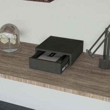 Imagem de Mesa de Cabeceira 30cm Suspensa Cama Quarto Casal Solteiro Gaveta Tril