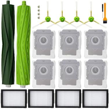 Imagem de Acessórios de peças de reposição para aspirador de pó iRobot Roomba i3 i3+ i7 i7+ i4+ i5 i5+ j5 j5+ i6 i6+ i8 i8+ i2 J7 E5 E6 E7 I&J&E Series, 1 escova de rolo, 4 filtros, 4 escovas laterais, 6 sacos