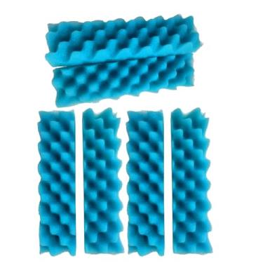 Imagem de Qzbhct 6 unidades de almofadas de filtro de espuma azul para aquário compatíveis com sistemas de filtragem Hagen Fluval 406, 407
