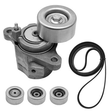 Imagem de Tensor de correia 39424 Dirve com polia intermediária apto para Toyota Tacoma 3.5L V6 2016-2023, kit de tensor de transmissão de correia serpentina substitui OE 166200P010 1662031090 90K39424 7PK2120