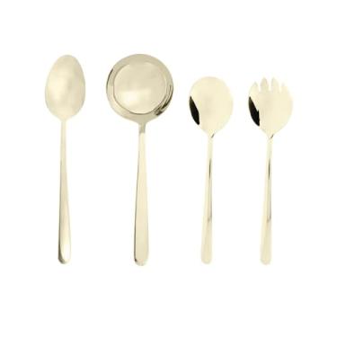 Imagem de WOLFF - Conjunto 4 Talheres para Servir de Aço Inox Viena Dourado