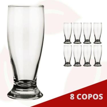 Imagem de 8 Copo de Vidro Tulipa Chopp 200ML Nadir Cerveja Drink - NADIR FIGUERE