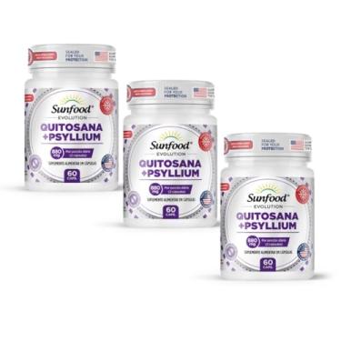 Imagem de KIT 03 QUITOSANA + PSYLLIUM 880MG 60 CAPSULAS - SUNFOOD EVOLUTION