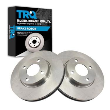 Imagem de TRQ Conjunto de 2 pares de rotor de freio a disco dianteiro LH RH para Nissan Kicks 2018-2019