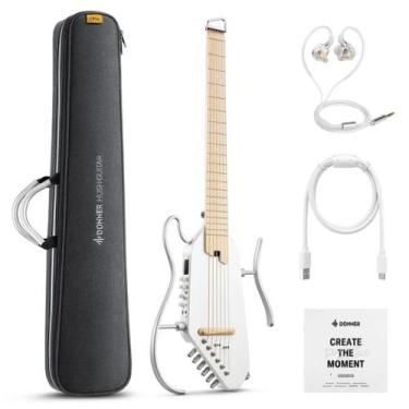 Imagem de Violão Portátil Eletroacústico Aço Donner Hush-I Pro, HUSHIPRO_WH