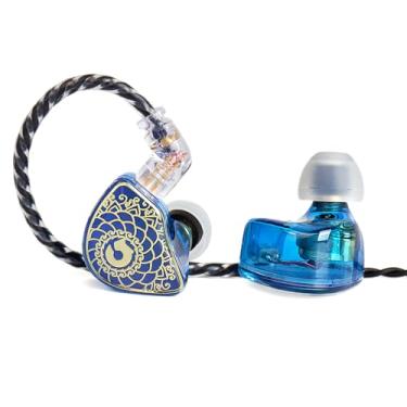 Imagem de YINYOO Fones de ouvido TANGZU Wan er S.G intra-auriculares, fones de ouvido HiFi IEM com fio para músico, audiófilo, 10 mm, driver dinâmico, fone de ouvido intra-auricular com ajuste ergonômico, cabo