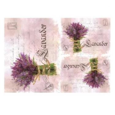 Imagem de Papel Decoupage Opapel 30x45cm 2378 Flor Lavanda Opa