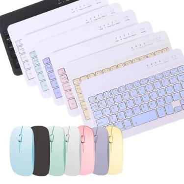 Imagem de Sem Fio Bluetooth Teclado 10 Polegadas com mouse - Kit Mouse e Teclado