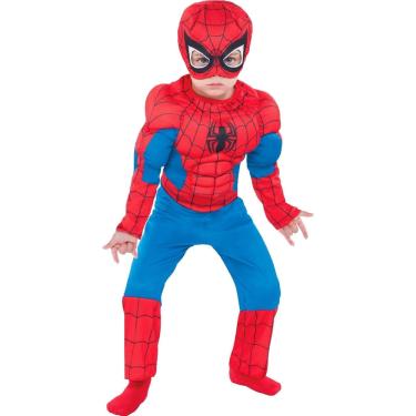 Imagem de Costume Party City Classic Spider-Man Muscle 2T para meninos