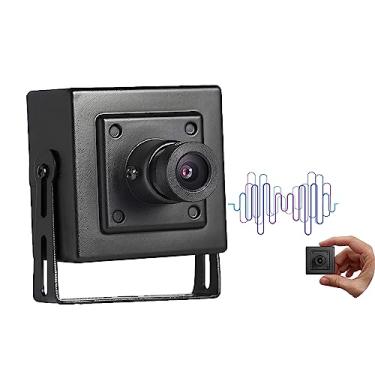 Imagem de REVODATA Mini câmera IP POE de 5 MP, microfone embutido, câmera POE pequena de segurança interna com áudio, lente de 3,6 mm 80° P2P CCTV IP Cam H.265 Detecção de movimento (I706-P-A-HS)