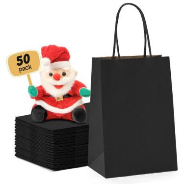 Imagem de Sacos de papel para presente METRONIC Small Black, pacote com 50, 13,3
