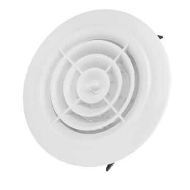 Imagem de Tampa de Ventilação Ar Condicionado Redonda em ABS Montada Parede ou Teto para Banheiro Cozinha Escritório Ajustável Função Dupla