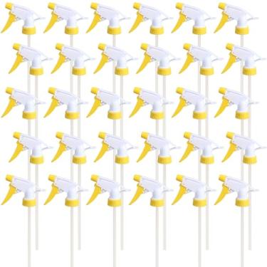 Imagem de Pacote com 30 bocais de garrafa de spray, bocal de pulverização de fluxo resistente, peças de reposição, pulverizador de cabeça ajustável com pulverizador de fluxo de névoa serve em frascos de spray