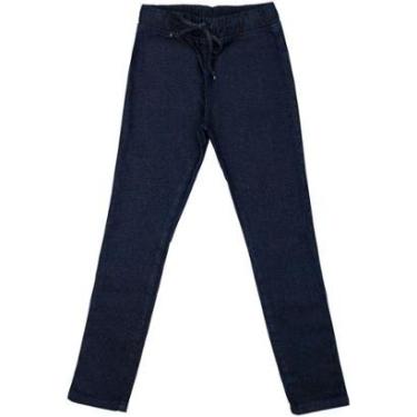 Imagem de Calça Juvenil Look Jeans Legging Moletom Jeans - 10 - UNICA-Feminino