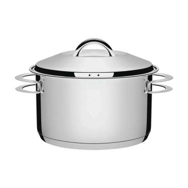 Imagem de Caçarola Tramontina Solar Solar Funda em Aço Inox Fundo Triplo com Tampa e Alças 28 cm 8,4 L Tramontina
