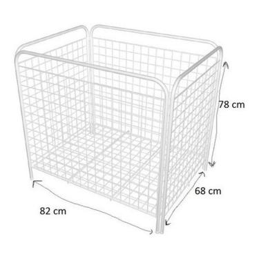 Imagem de Cesto  Expositor Fraldas Farmácia Bola  -  Branco