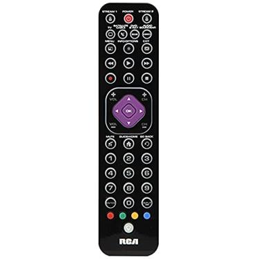 Imagem de RCA RCRTBL06BE controle remoto universal ultra-fino com 6 dispositivos; controla até 6 dispositivos; design ultrafino, 0,77 cm fino; funciona com todas as principais marcas; controla Roku, Apple TV e outros dispositivos de streaming