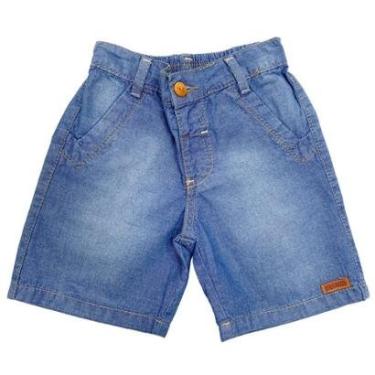 Imagem de Shorts Bebê Popstar Basic Jeans Masculino-Masculino