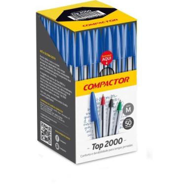 Imagem de Caneta Esferográfica TOP 2000 Preta - Caixa com 50 Unidades - Compacto