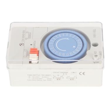 Imagem de Interruptor de Controle de Tempo Mecânico, Timer Mínimo de 15 Minutos, Alta Precisão Mecânica Timer Programável Timer relé Interruptor de Temporizador Digital para Cozinha Em