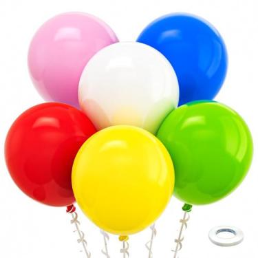 Imagem de Balões de Látex Bezente Rainbow 18cm - Pacote com 30 Unidades para Dec