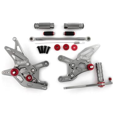 Imagem de Traseiros ajustáveis compatíveis com Yamaha YZF R1 2009-2014, cinza