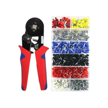 Imagem de Alicate de Crimpar Hsc8 6-4a com 1200 Ilhós, Prensa Fio, Kit Ferramentas Eletricista com Alicates, Corta Cabos, Desencapadores, Ferros de Soldar e Conectores