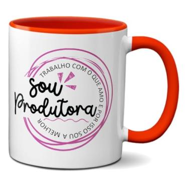 Imagem de Caneca Para A Melhor Produtora Amo o Que faço Profissão (Vermelha)