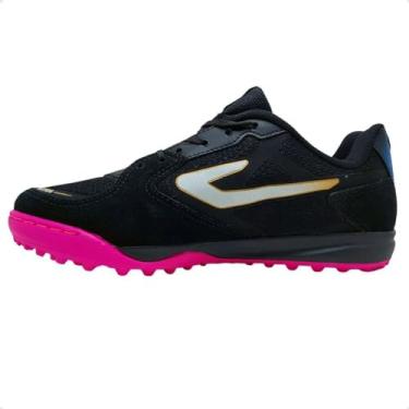 Imagem de Chuteira Society Topper Letra III - Preto e Pink - 42