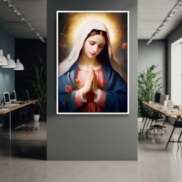 Imagem de Quadro com Moldura Nossa Senhora Aparecida Religioso Decorativo Grande Sala Quarto Hall