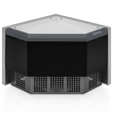 Imagem de Vitrine Neutra Curva Interna Aurora sem Prateleira MPCA090 Preto Gelop