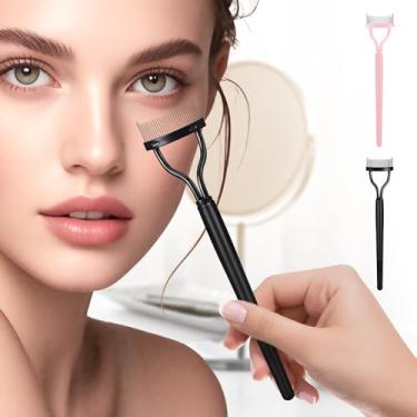 Imagem de 2 pincéis de rímel, pincéis de maquiagem, pente de cílios