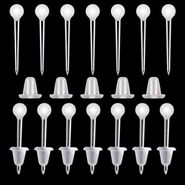 Imagem de 200 pares de brincos transparentes, hipoalergênicos, macios, invisíveis, espaçadores de plástico, pinos de orelha transparentes e costas, silicone transparente para esportes masculinos e femininos