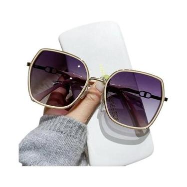 Imagem de Óculos De Sol De Grande Lente Anti-UV Moda De Rua Novo Estilo Tendênci